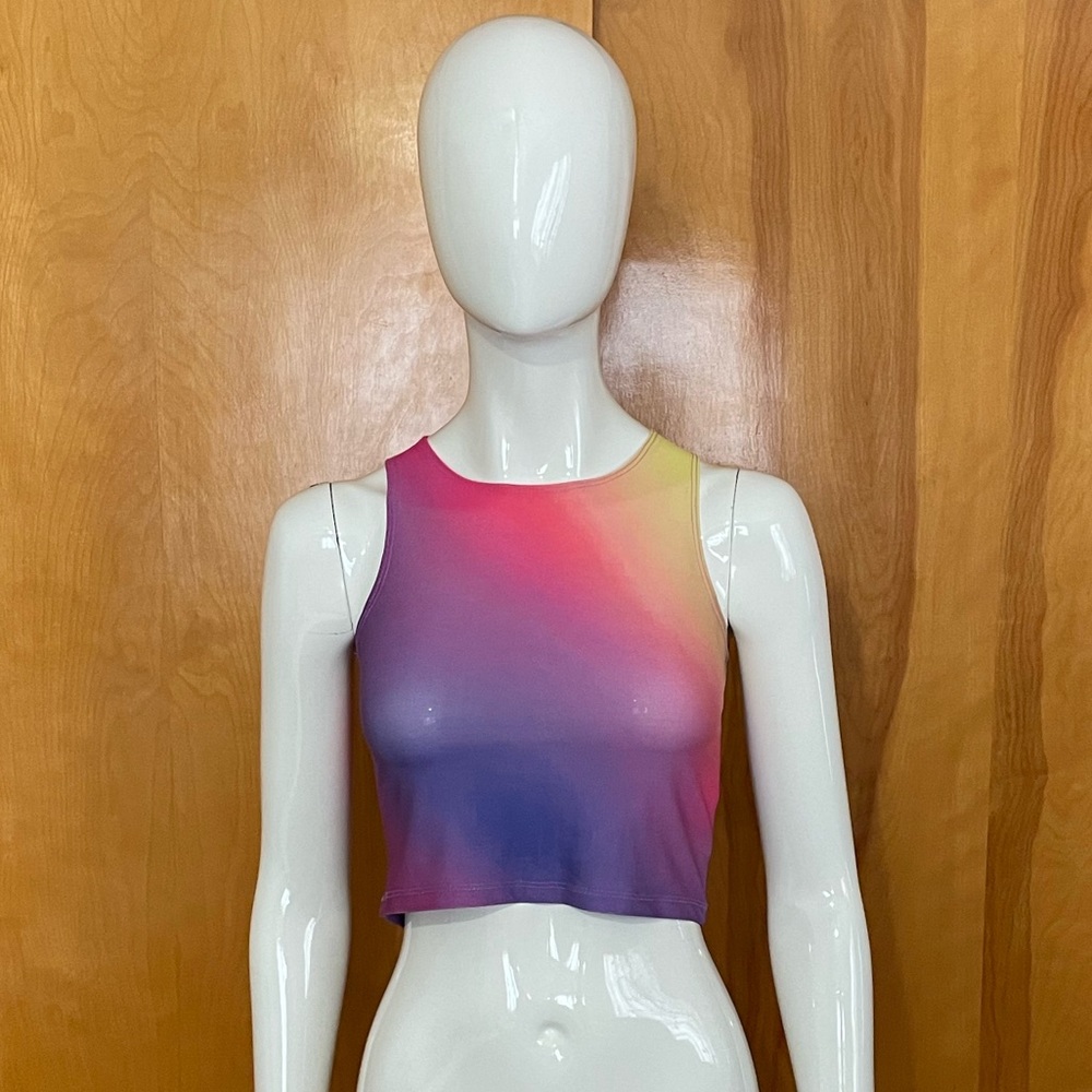 Rare Rainbow Omighty Crop Top Tank Size XS/S O mighty